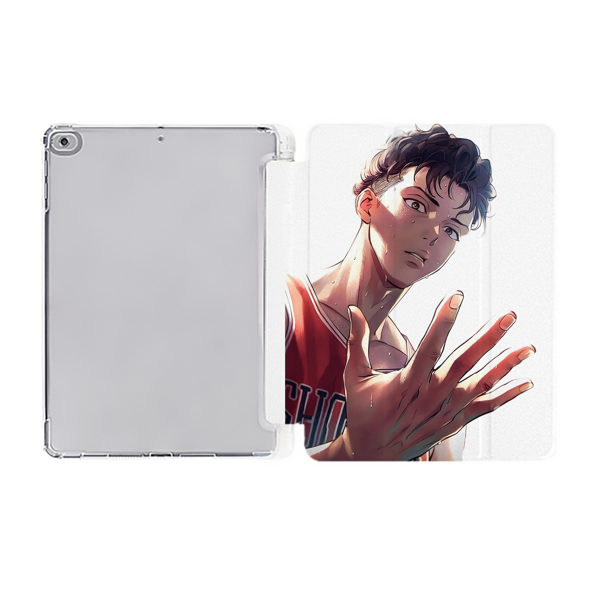 （画像用） SLAM DUNK／スラムダンク IPad ケース ペン収納付き 三つ折りスタンド PUレザー×シリコン 対応機種9.5/10.5/10.9インチ